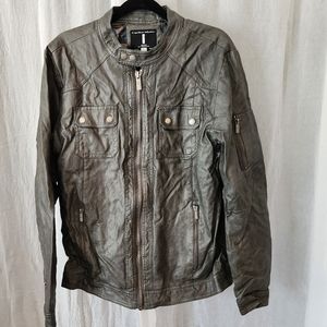 faux leather jacket